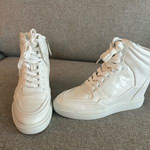 JLo white Hightop sneakers